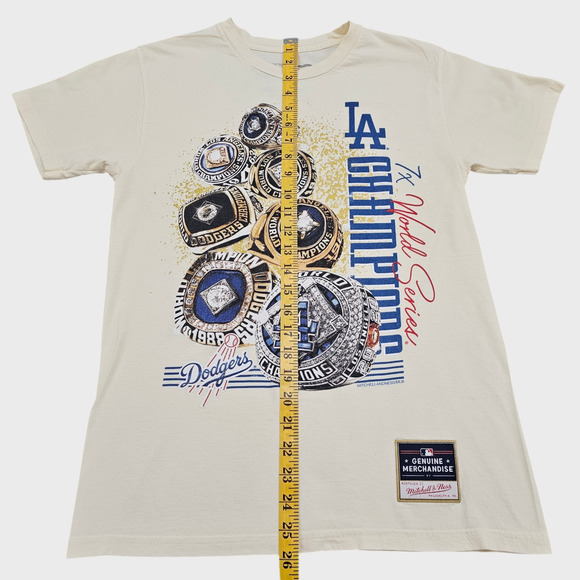 LA Dodgers Shirt Mens Small Mitchell & Ness World Series Championship Rings - Picture 6 of 8